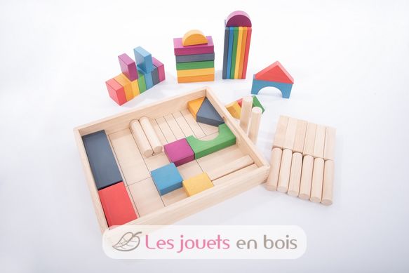 Blocs en bois géants arc-en-ciel TK-73450 TickiT 5