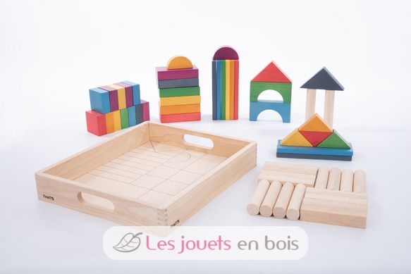 Blocs en bois géants arc-en-ciel TK-73450 TickiT 3