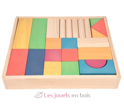 Blocs en bois géants arc-en-ciel TK-73450 TickiT 1