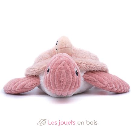 Peluche maman bébé tortue rose DE73501 Les Déglingos 6