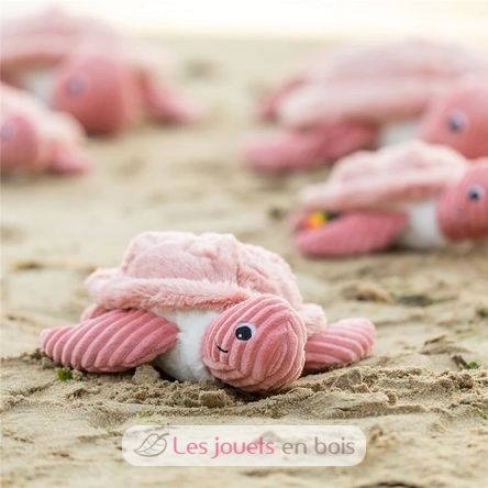 Peluche maman bébé tortue rose DE73501 Les Déglingos 5