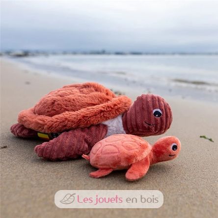 Peluche maman bébé tortue terracotta DE73502 Les Déglingos 2