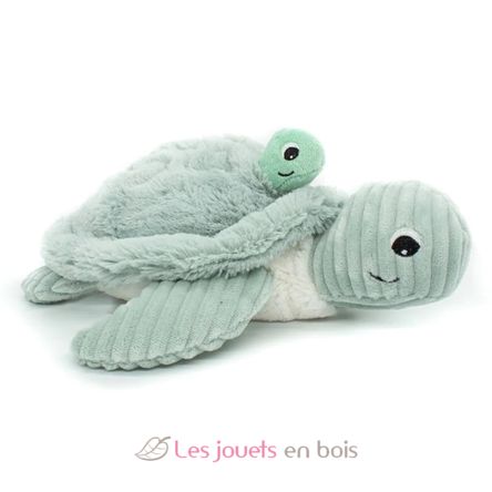 Peluche maman bébé tortue menthe DE73503 Les Déglingos 1