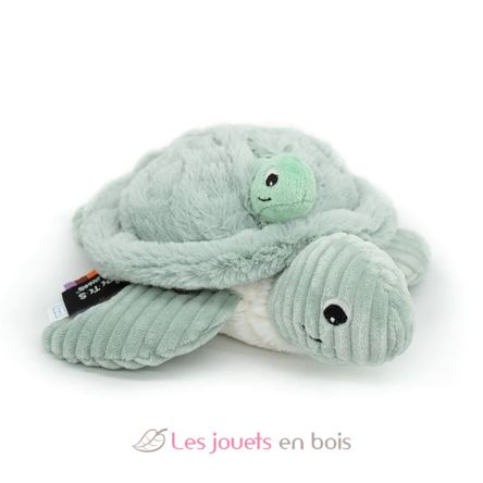 Peluche maman bébé tortue menthe DE73503 Les Déglingos 2