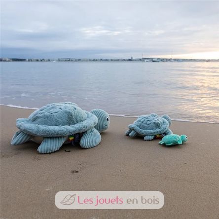 Peluche maman bébé tortue menthe DE73503 Les Déglingos 5