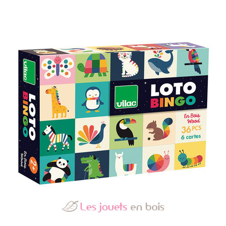 Loto en bois Animaux arc-en-ciel V7422 Vilac 1