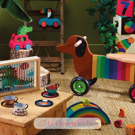 Porteur chien multicolore V7428 Vilac 4
