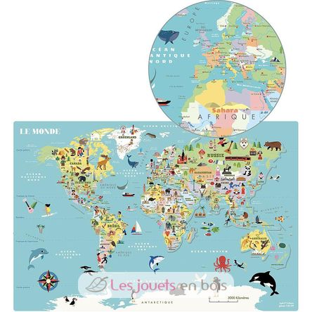 Carte du Monde magnétique Ingela P. Arrhenius V7612 Vilac 2