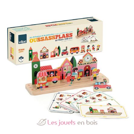 Jeu de logique en bois La ville V7627 Vilac 8
