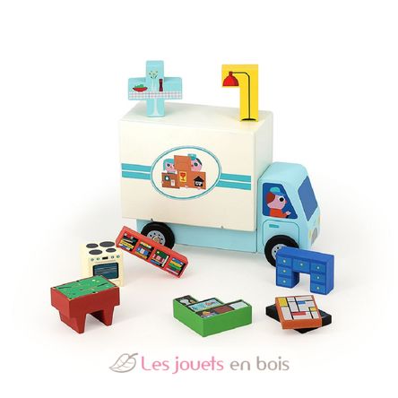 Jeu de logique en bois Déménagement V7635 Vilac 4