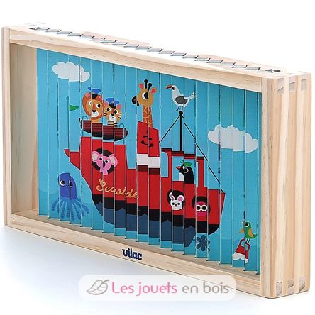 Puzzle 4D Les transports V7639 Vilac 6