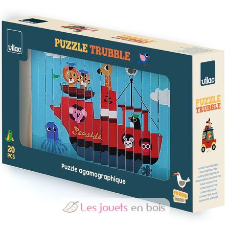 Puzzle 4D Les transports V7639 Vilac 1