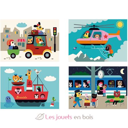 Puzzle 4D Les transports V7639 Vilac 2