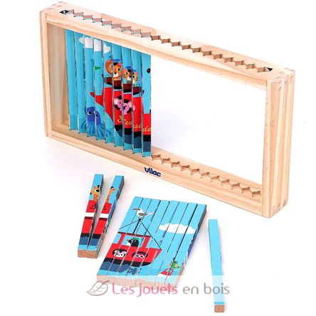 Puzzle 4D Les transports V7639 Vilac 8