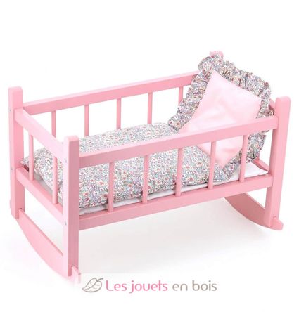 Lit bercelonnette poupée 40 cm vanille fraise PE800119 Petitcollin 1