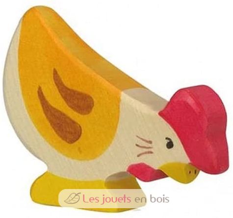 Figurine Poule, picorant HZ-80016 Holztiger 1