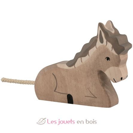 Figurine Ane, couché HZ-80048 Holztiger 1
