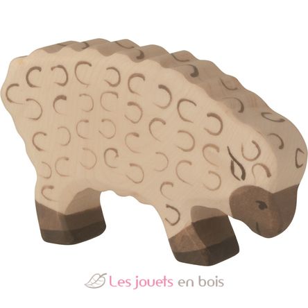 Figurine Mouton, mangeant HZ-80072 Holztiger 1