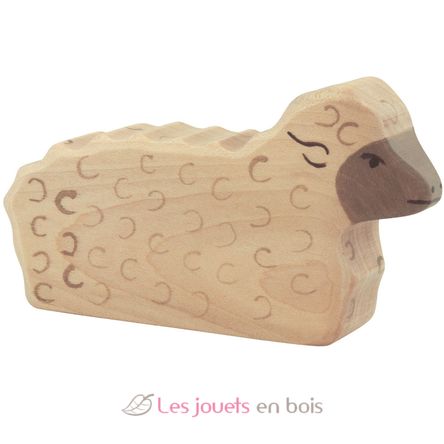 Figurine Mouton, allongé HZ-80074 Holztiger 1