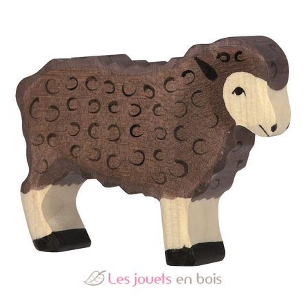 Figurine Mouton noir HZ-80075 Holztiger 1