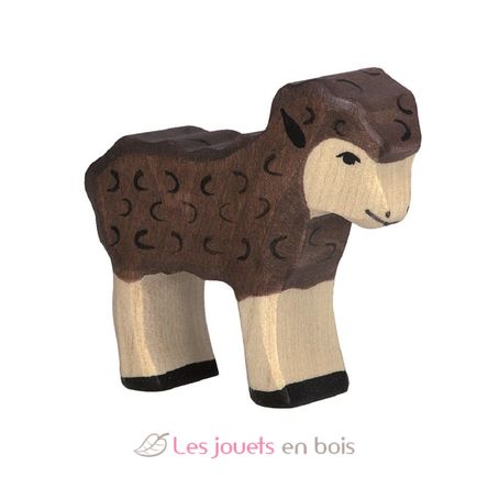Figurine Agneau, noir HZ-80078 Holztiger 1