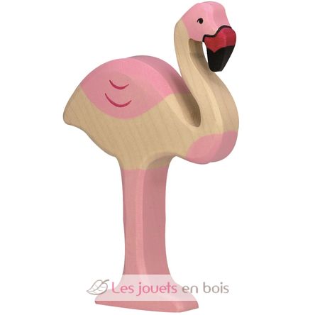 Figurine Flamant rose HZ-80180 Holztiger 1