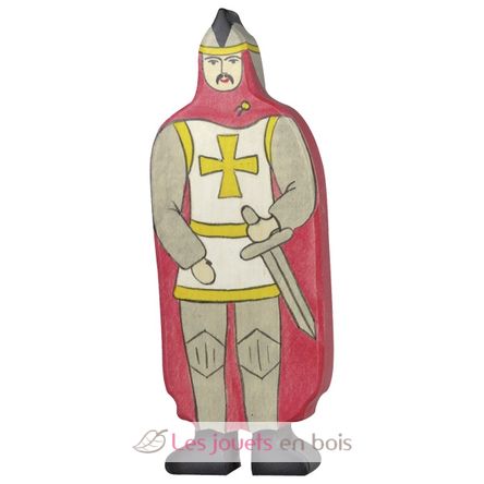 Figurine Chevalier avec manteau rouge HZ-80244 Holztiger 1