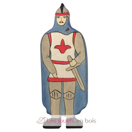 Figurine Chevalier avec manteau bleu HZ-80245 Holztiger 1