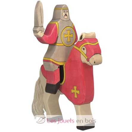 Figurine Chevalier rouge avec épée HZ-80254 Holztiger 1