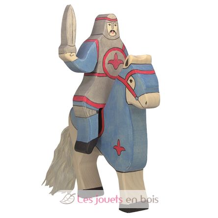 Figurine Chevalier bleu avec épée HZ-80255 Holztiger 1