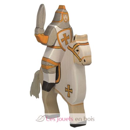 Figurine Chevalier blanc avec épée HZ-80256 Holztiger 1