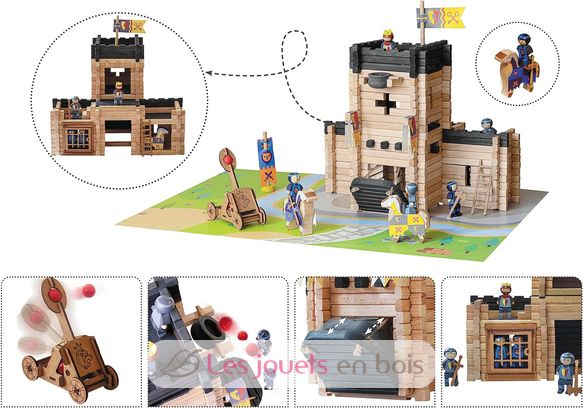 Château fort et catapulte 270 pcs JJ8028 Jeujura 3