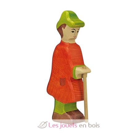 Figurine Crèche de Noël - Berger avec bâton HZ80290 Holztiger 1