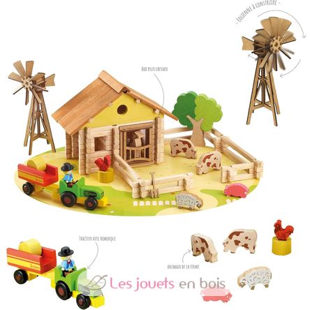 Ma ferme en bois 145 pièces JJ8041 Jeujura 2