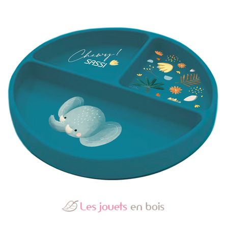 Assiette en silicone Chewy l'éléphant SJ-SI0658 Sassi Junior 1