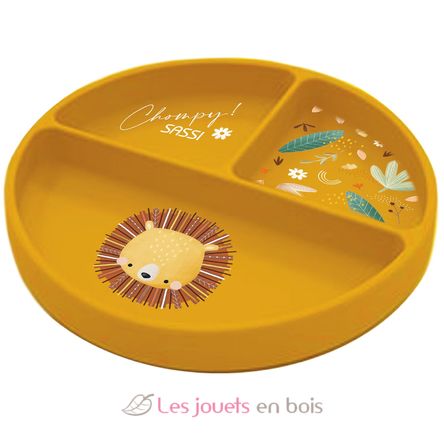Assiette en silicone Chompy le lion SJ-SI0665 Sassi Junior 1