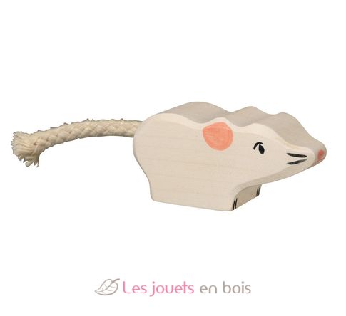 Figurine Souris blanche HZ-80541 Holztiger 1