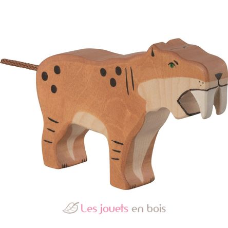 Figurine Tigre à dents de sabre HZ80622 Holztiger 1