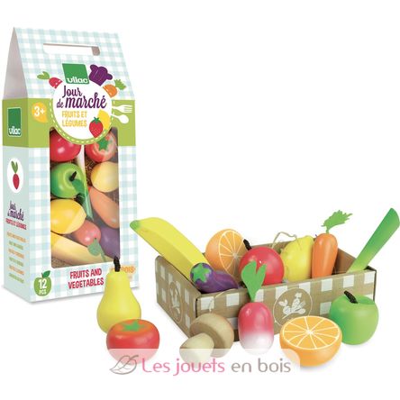 Set de Fruits et Légumes Jour de Marché V8103 Vilac 1