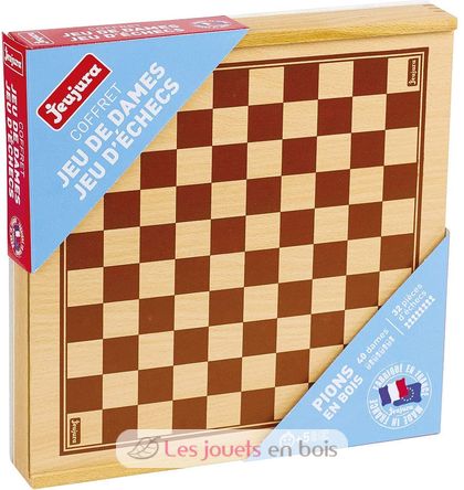 Coffret Jeu de Dames et d'Echecs JJ8133 Jeujura 1