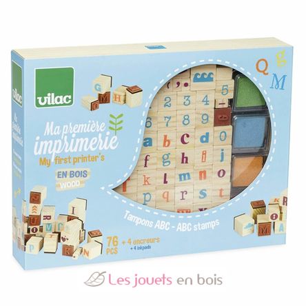 Coffret tampons Ma première imprimerie V8220 Vilac 2