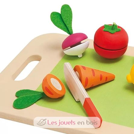 Fruits et légumes en bois à découper Sevi 82320 - Jouet imitation - Dinette  et Cuisine