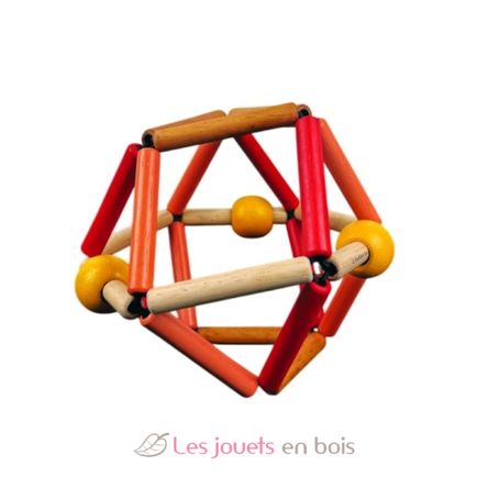Hochet en bois Grabber Fruity rouge B83086rouge Bass & Bass 3