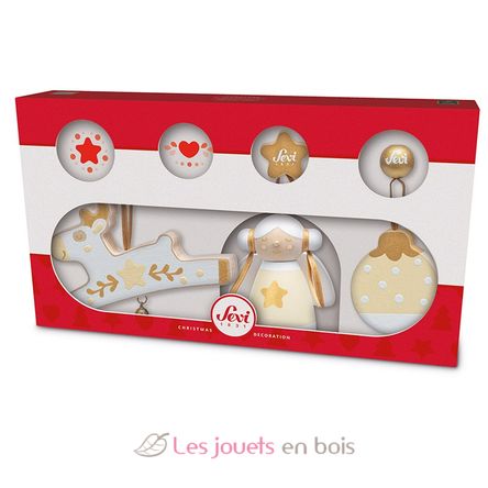 Set déco Noël blanches 3 pcs SE83099 Sevi 1