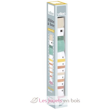 Flûte rayée multicolore en bois V8316 Vilac 3