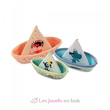 3 bateaux flottants Jungle LL83288 Lilliputiens 1