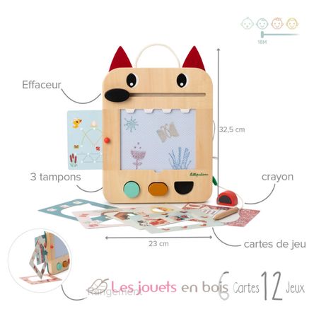Ardoise magique Louis le loup LI-83473 Lilliputiens 3