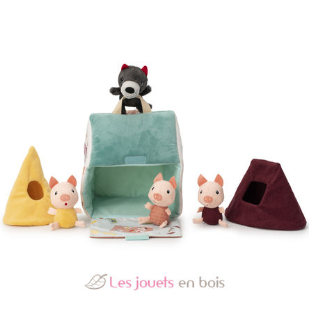 Maisons du loup et des 3 petits cochons LL83490 Lilliputiens 1