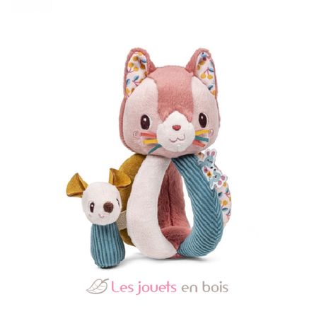 Hochet à poignées Jeanne le chat LI-83617 Lilliputiens 1