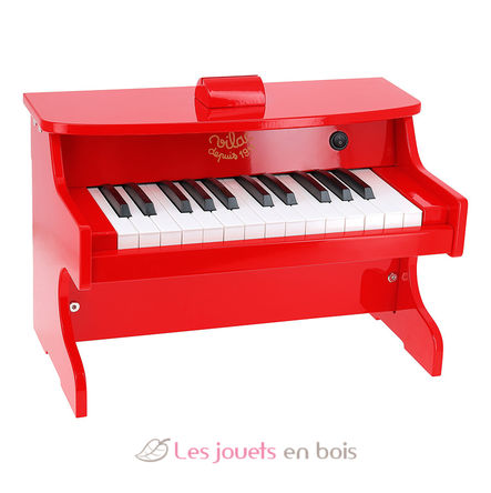 E-piano rouge avec partitions - Vilac - Jouets en bois